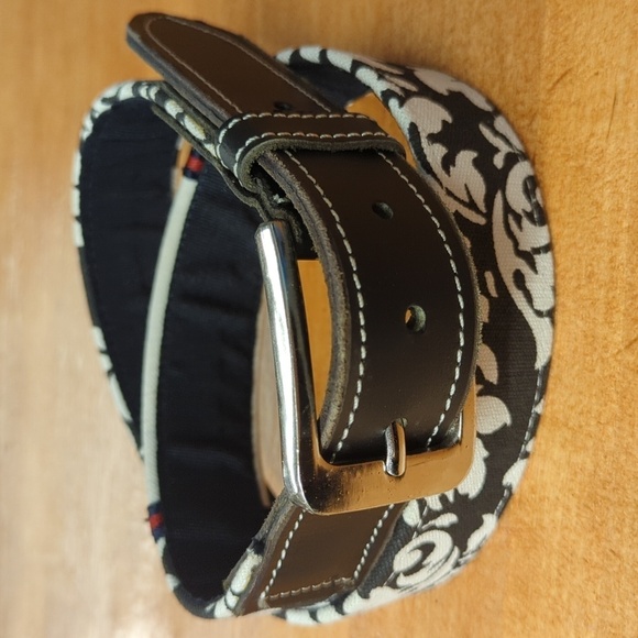 Equine Couture Black Leather and Canvas Belt Women's S - Picture 4 of 8